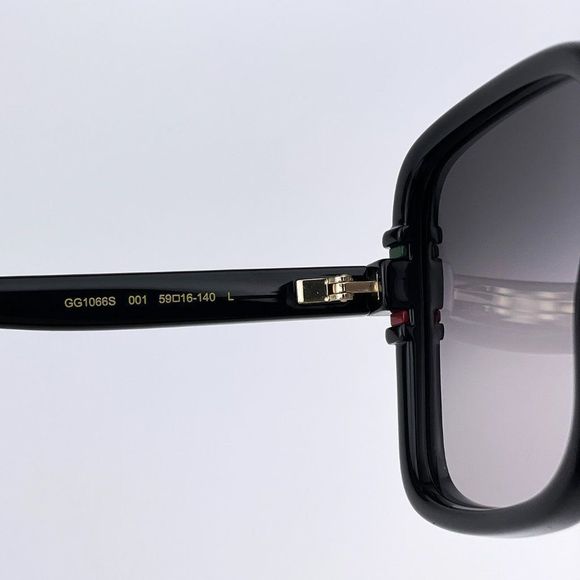 GUCCI GG1066S 001 Sunglasses Black Gray Gradient Butterfly Women main image 7